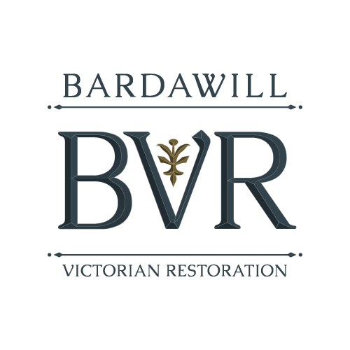 Bardawill Victorian Restoration logo in blue & gold