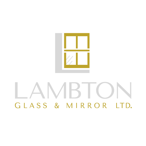 Lambton Glass & Mirror logo in grey & gold