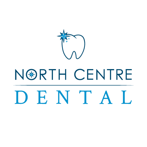 North Centre Dental logo in white & blue