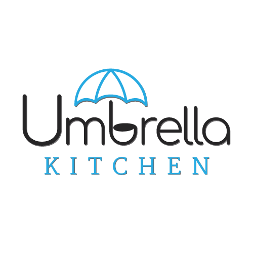 Umbrella Kitchen logo in black & blue